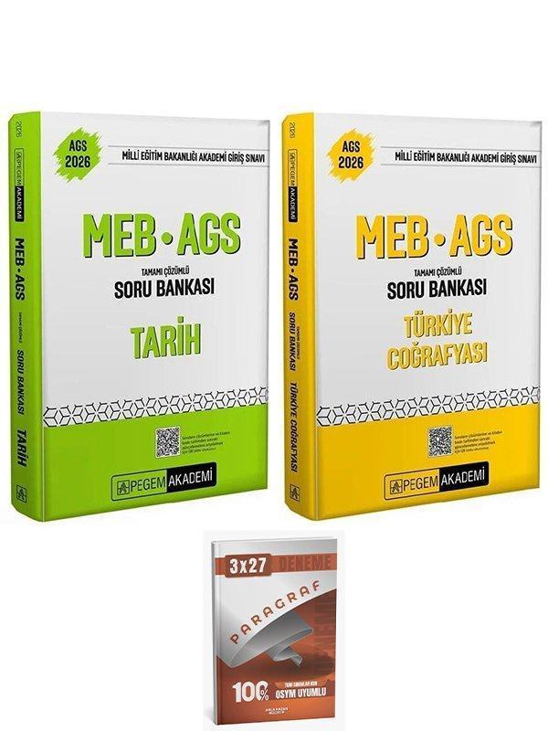 Pegem 2026 MEB-AGS Tarih + Türkiye Coğrafyası Soru Bankası 2 li Set AnlaKazan Paragraf - Pegem Akademi Yayıncılık - Image 1