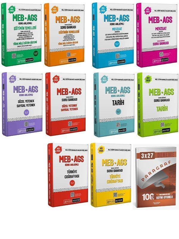 Pegem 2026 MEB-AGS Tüm Dersler Konu Anlatımlı + Soru Bankası 10 lu Set AnlaKazan Paragraf - Pegem Akademi Yayıncılık - Image 1
