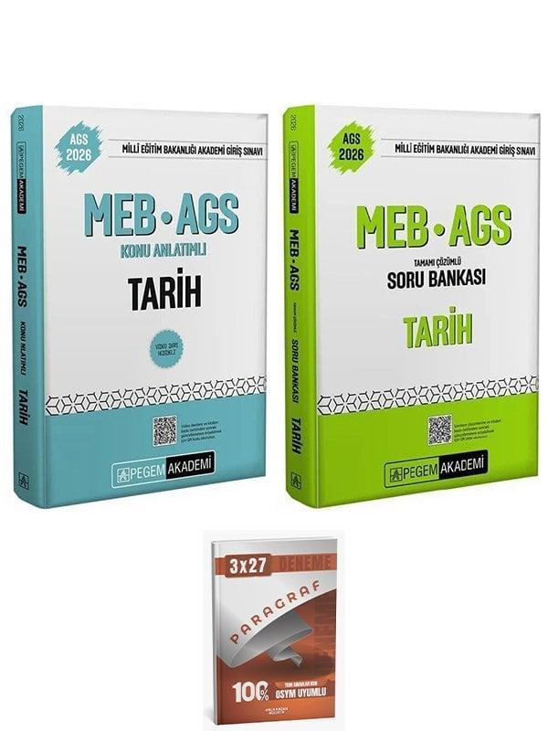 Pegem 2026 MEB-AGS Tarih Konu Anlatımlı + Soru Bankası 2 li Set AnlaKazan Paragraf - Pegem Akademi Yayıncılık - Image 1