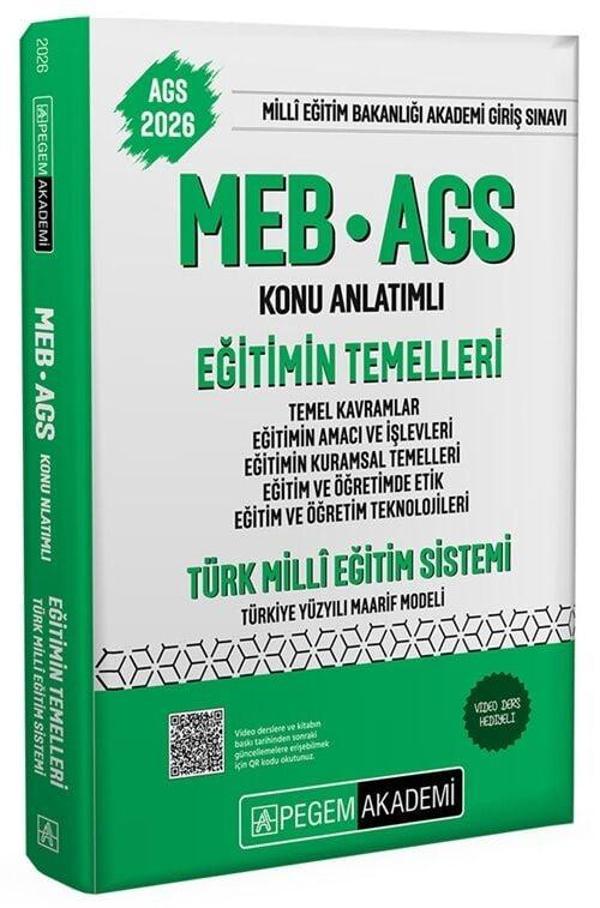Pegem 2026 MEB-AGS Eğitimin Temelleri ve Türk Milli Eğitim Sistemi Konu Anlatımlı Pegem Akademi Yayınları - Pegem Akademi Yayıncılık - Image 1