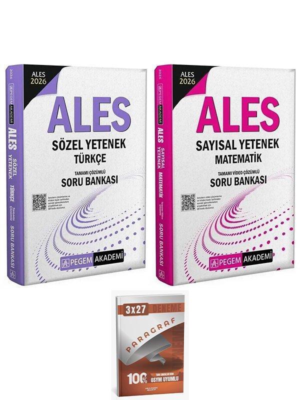 Pegem 2026 ALES Türkçe Sözel Mantık + Matematik Sayısal Mantık Soru Bankası 2 li Set AnlaKazan Paragraf - Pegem Akademi Yayıncılık - Image 1