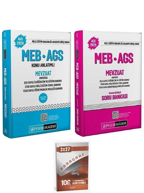 Pegem 2026 MEB-AGS Mevzuat Konu Anlatımlı + Soru Bankası 2 li Set AnlaKazan Paragraf - Pegem Akademi Yayıncılık - Image 1