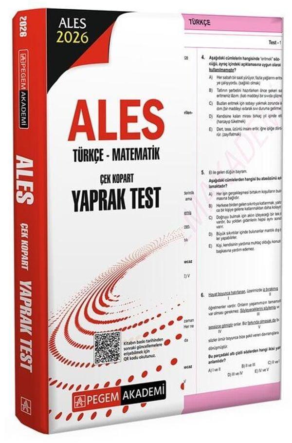 Pegem 2026 ALES Yaprak Test Pegem Akademi Yayınları - Pegem Akademi Yayıncılık - Image 1