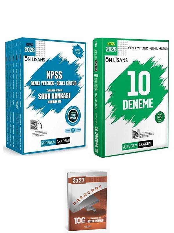 Pegem 2026 KPSS Ön Lisans Soru Bankası Modüler + 10 Deneme 2 li Set AnlaKazan Paragraf - Pegem Akademi Yayıncılık - Image 1