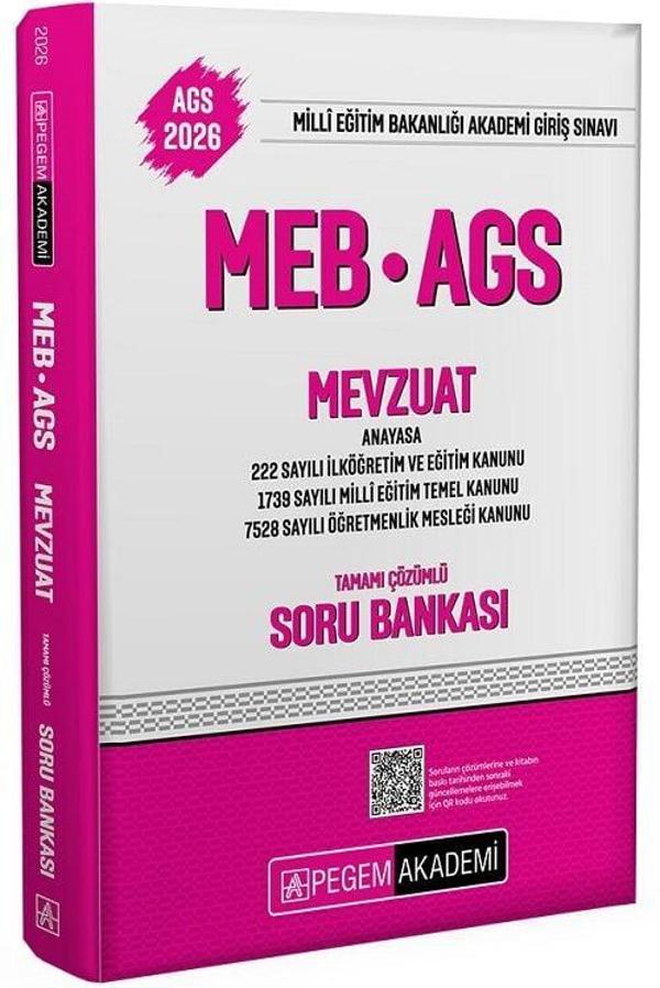 Pegem 2026 MEB-AGS Mevzuat-Anayasa Soru Bankası Çözümlü Pegem Akademi Yayınları - Pegem Akademi Yayıncılık - Image 1