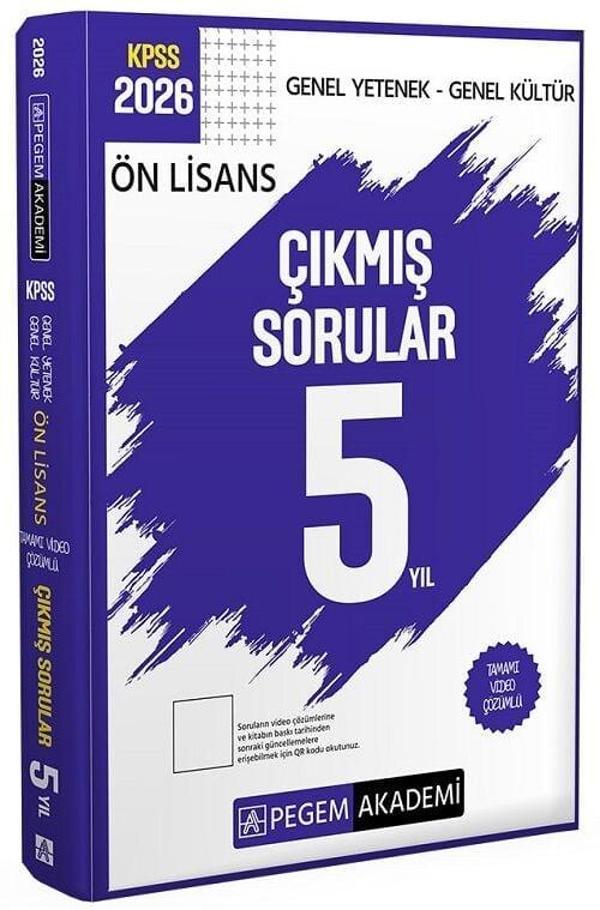 Pegem 2026 KPSS Ön Lisans Çıkmış Sorular Son 5 Yıl Çözümlü Pegem Akademi Yayınları - Pegem Akademi Yayıncılık - Image 1