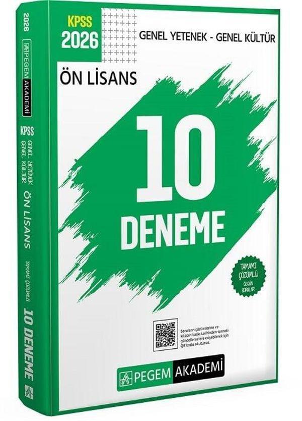 Pegem 2026 KPSS Ön Lisans 10 Deneme Çözümlü Pegem Akademi Yayınları - Pegem Akademi Yayıncılık - Image 1
