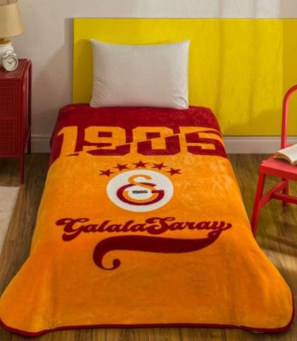 Taç Lisanslı Galatasaray sampiyon 25 Tek Kişilik Battaniye 2026 yeni model - Image 1
