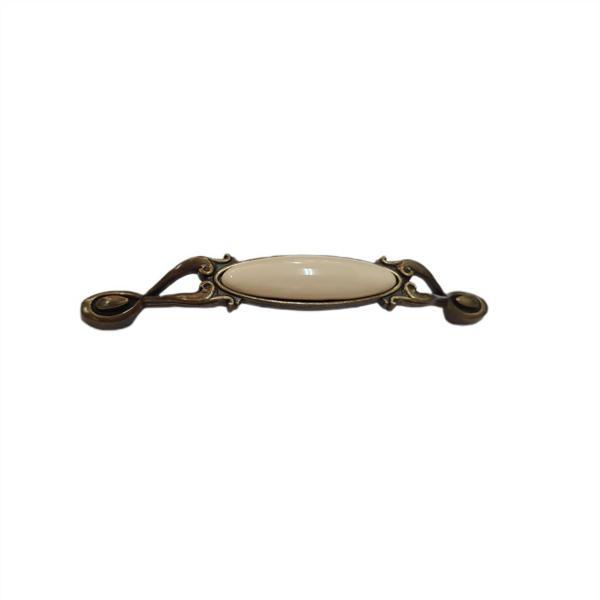 Narin 128 mm Metal antik sarı  krem  porselen  / 4 ADET - Image 1