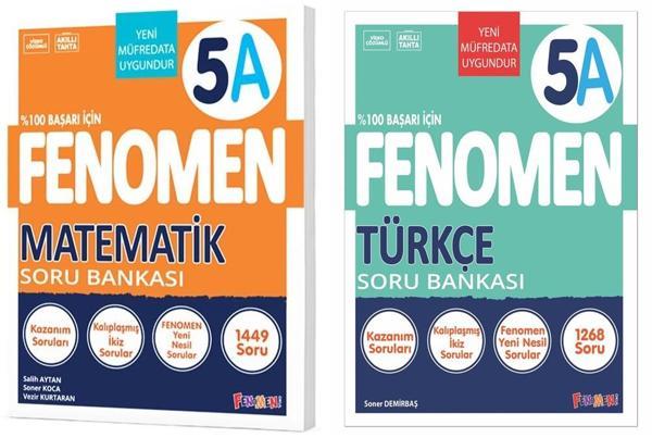 Fenomen Okul 2025 5. Sınıf Matematik + Türkçe A Serisi Soru Seti 2 Kitap Güncel Müfredat - Fenomen Yayıncılık - Image 1