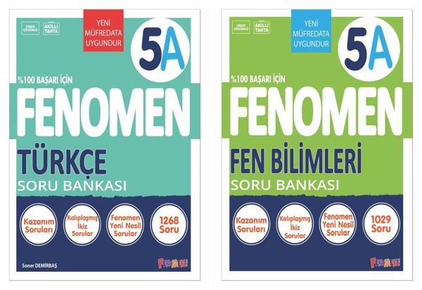 Fenomen Okul 2025 5. Sınıf Türkçe + Fen Bilimleri A Serisi Soru Seti 2 Kitap Güncel Müfredat - Fenomen Yayıncılık - Image 1