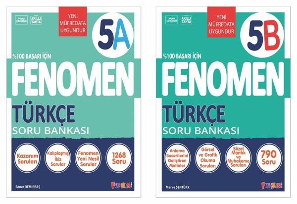 Fenomen Okul 2025 5. Sınıf Türkçe A + B Serisi Soru Seti 2 Kitap Güncel Müfredat - Fenomen Yayıncılık - Image 1