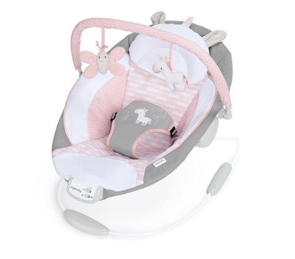 Ingenuity  Titreşimli, Oyuncak Barlı ve Sesli, 0-6 Ay Ana Kucağı Pink - Image 1