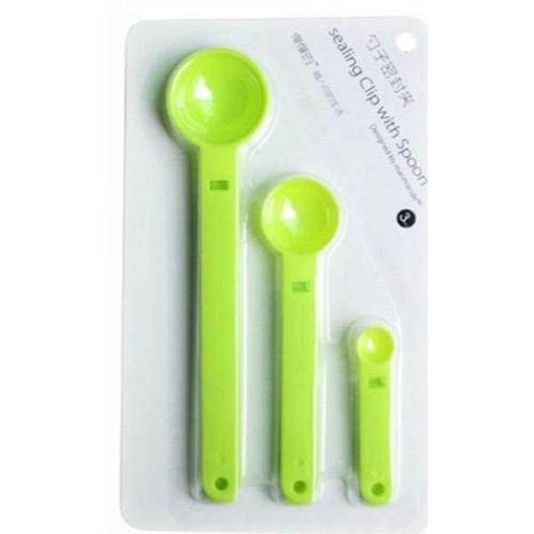 Ölçme Kaşıklı Poşet Klipsi 3 lü Paket - Image 1