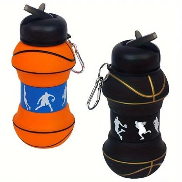 Basketbol Topu Tasarımlı Akordiyon Su Şişesi - Image 1
