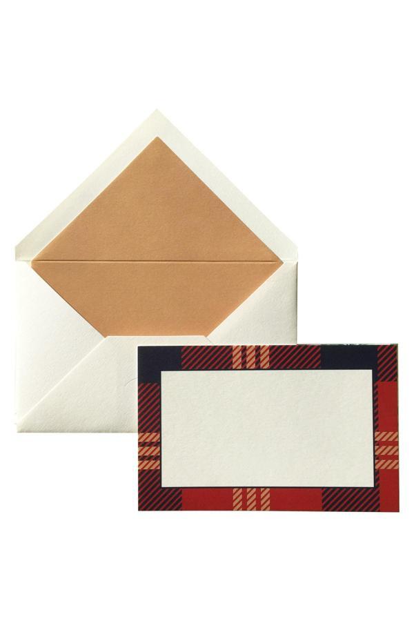 Maritera Tartan Zarflı Not Ve Tebrik Kartı 10'Lu Kutu - Image 1