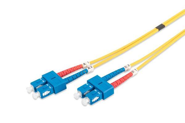 Digitus SC-SC Fiber Optik Patch Kablo, 1 metre, Singlemode, Duplex, 09/125 - Image 1