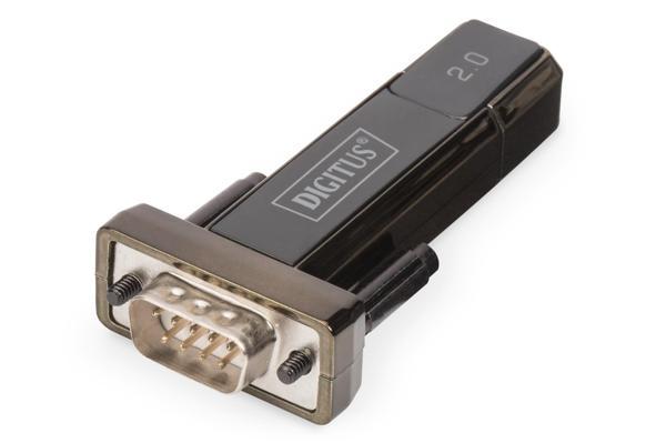 Digitus USB 2.0 &lt;-&gt; RS232 (Seri) Çevirici, USB A erkek - DB9 erkek, USB uzatma kablosu (80cm) dahil - Image 1