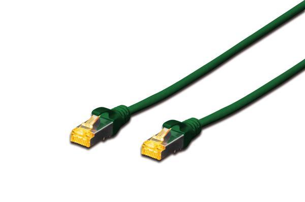 Digitus CAT 6A S-FTP Patch Kablosu, LSZH, Cu, AWG 26/7, 0.25 metre, yeşil renk - Image 1