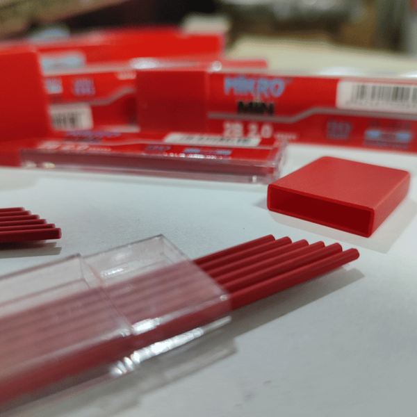 Mikro Teknik Min 2 Mm 2B 90 Mm Kırmızı 6 Pcs | M-928 - Image 1