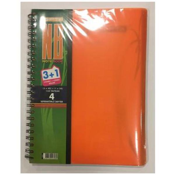 Gıpta Plastik Kapak 3+1 Defter 150 Yp Telli Defter - Image 1