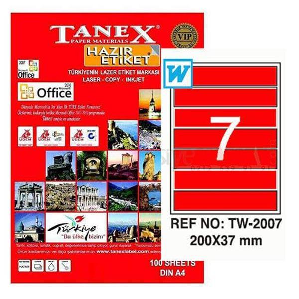 Tanex TW-2007 Lazer Etiketi 200mm X 37mm | TW-2007 - Image 1