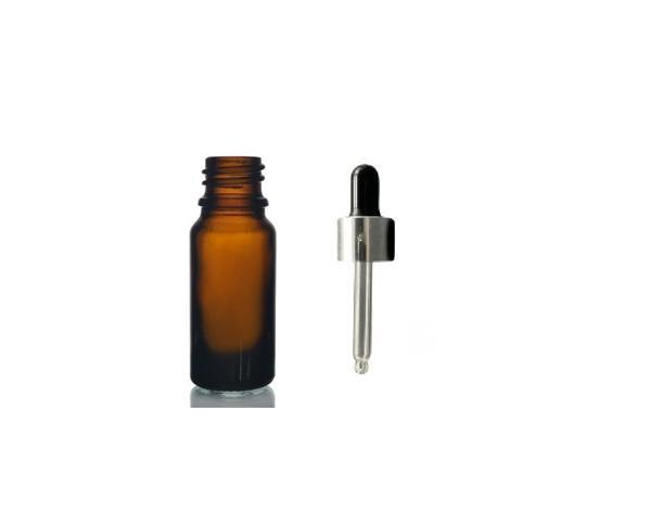 5ml kahverengi cam damlalıklı, 30 adet,Gümüş Kapak Siyah Emzik, Ecza şişesi, Damlalıklı şişe, propolis şişesi, damlatmal - Image 1
