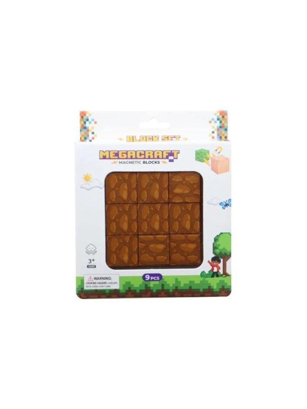 Megacraft Manyetik Bloklar Toprak Desenli 9 Parça MC1407 - Image 1