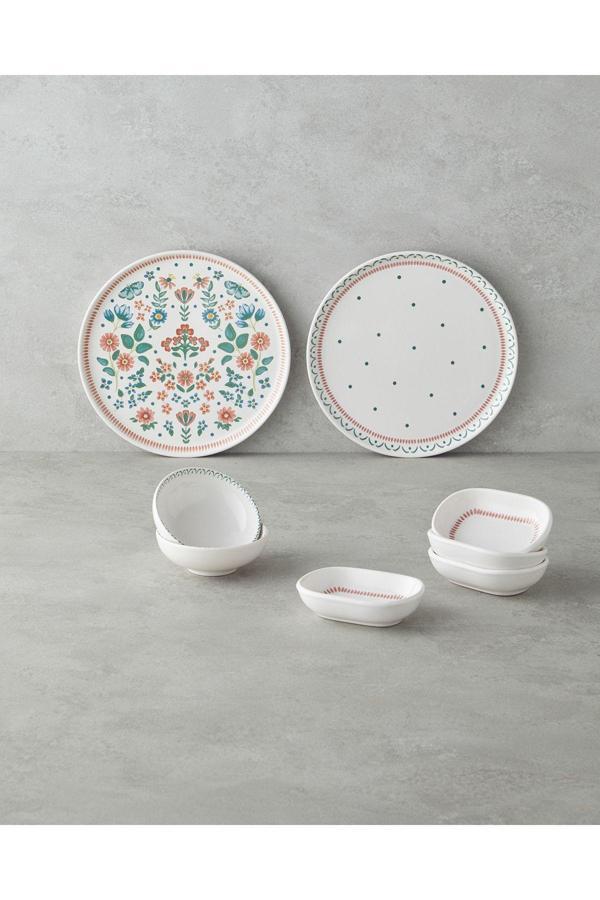 English Home Enola Seramik Kahvaltı Takımı 8 Parça 2 Kişilik Yeşil - Image 1