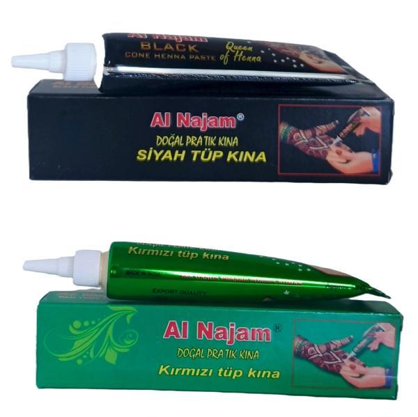Kızıl (Kırmızı) Doğal Tüp Kına 30 gr +Siyah Doğal Tüp Kına 30 gr Pratik kına - Image 1