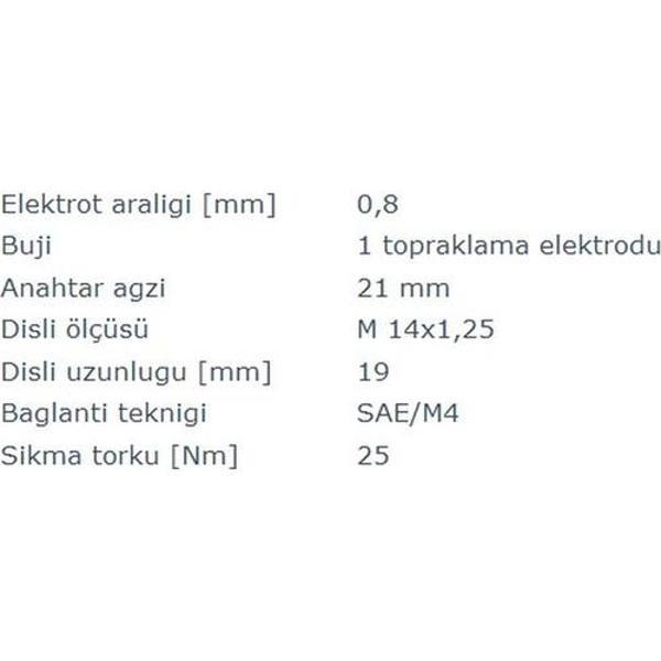 Bosch Buji Ateşleme 1T W8Dc R9 R11 1400 - Image 1