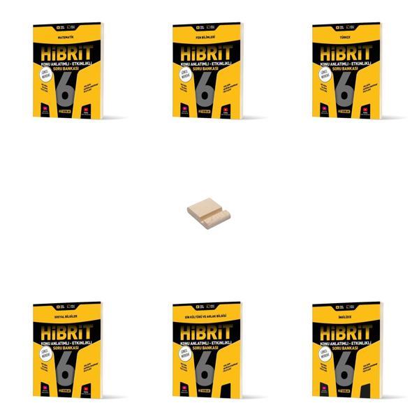 6. Sınıf Hibrit Tüm Dersler Etkinlikli Soru Bankası 6lı Set + Telefon Standı - Hız Yayınları - Image 1