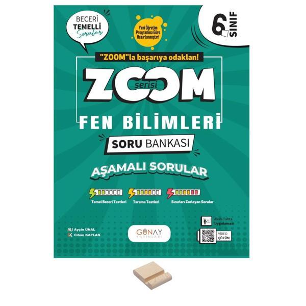 6. Sınıf Zoom Serisi Fen Soru Bankası + Telefon Standı - Günay Yayınları - Image 1