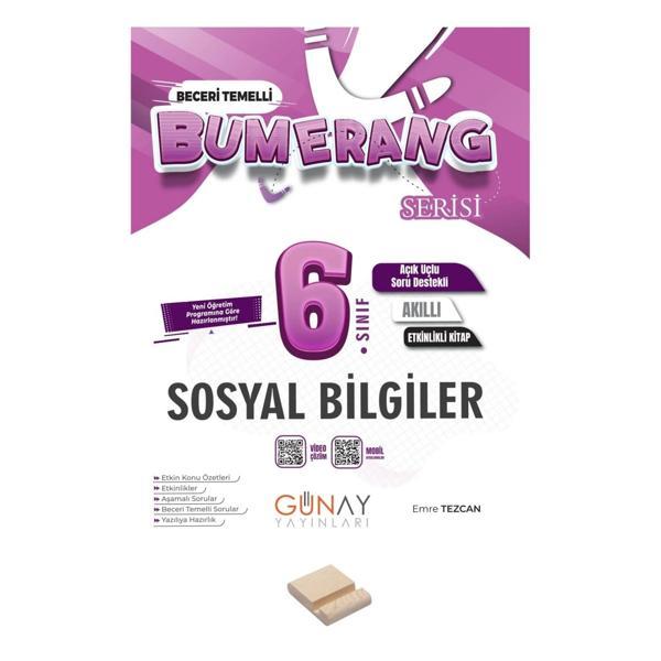 6. Sınıf  Bumerang Etkinlikli Sosyal Bilgiler  + Telefon Standı - Günay Yayınları - Image 1