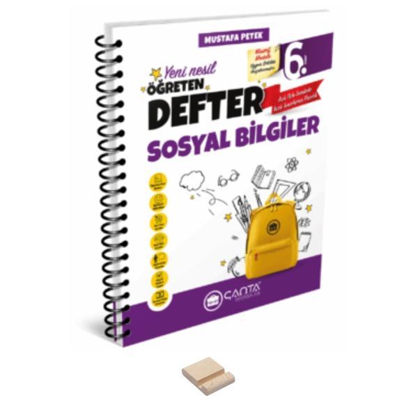 6. Sınıf Sosyal Bilgiler Öğreten Defter ve Telefon Standı - Çanta Yayınları - Image 1
