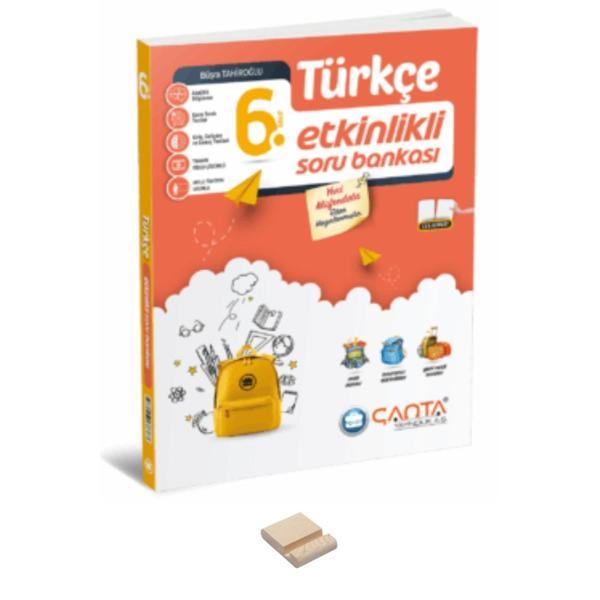 6. Sınıf Türkçe Etkinlkli Kazanım ve Soru Bankası ve Telefon Standı - Çanta Yayınları - Image 1