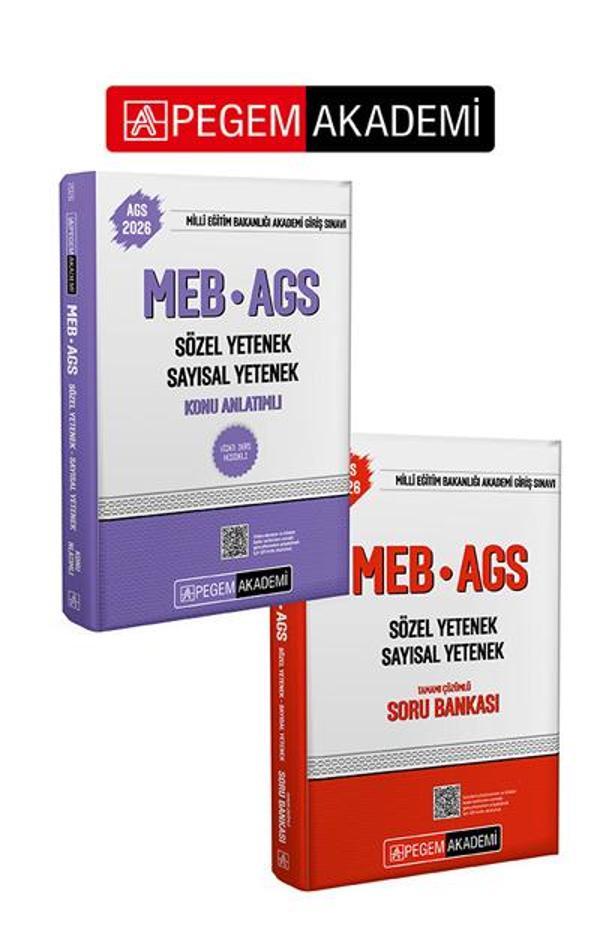 PEGEM AKADEMİ 2026 MEB-AGS Soru Bankası Tamamı Çözümlü Sözel Yetenek Sayısal Yetenek + 2026 MEB-AGS  - Pegem Akademi Yayıncılık - Image 1