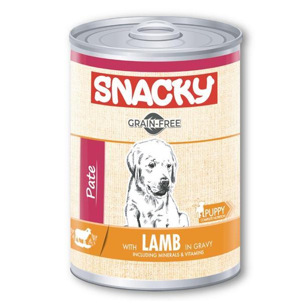 Snacky Tahılsız 400 gr Pate/Konserve Kuzulu Yavru Köpek 12'li - Image 1