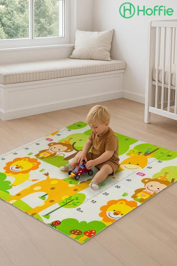 Cute My Friends Katlanabilir Çift Taraflı Oyun Halısı Matı Yeni Ölçü 120x120x1 Cm (TAŞIMA ÇANTALI) - Image 1