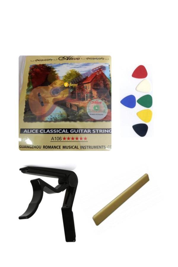 Alice Klasik Gitar Aksesuar Set Tel+Eşik+Pena+Kapo - Image 1