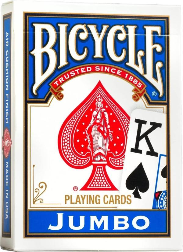 Bicycle Jumbo Index Mavi Oyun Kağıdı iskambil Kartları Destesi - Image 1