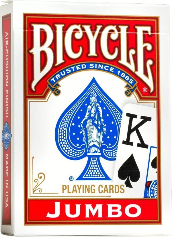 Bicycle Jumbo Index Kırmızı Oyun Kağıdı iskambil Kartları Destesi - Image 1