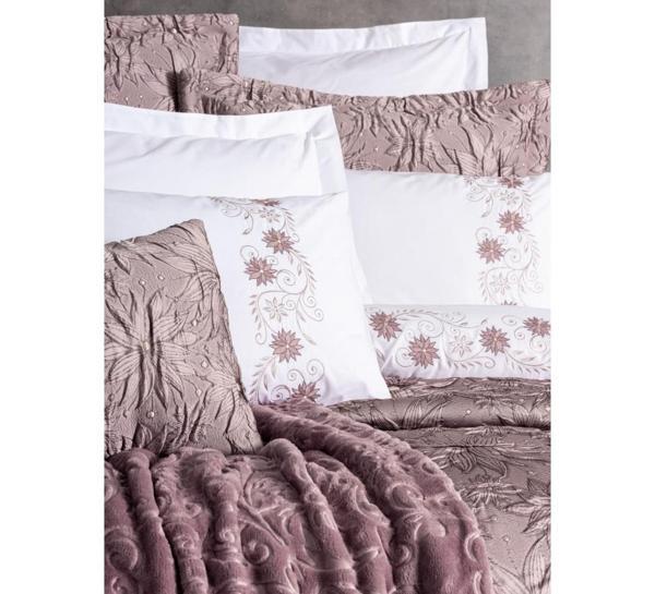 Cotton Box Platınıum Çift Kişilik Yatak Örtüsü Seti Theresa pudra - Image 1