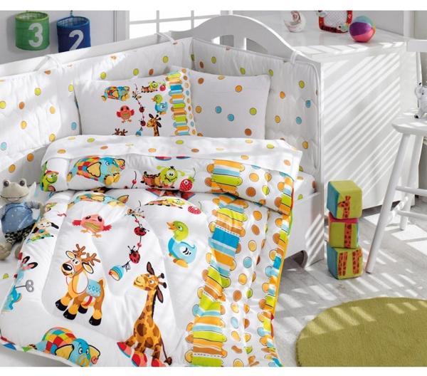 Cotton Box Ranforce Bebek Uyku Seti-Oyun Bahçesi Turkuaz - Image 1