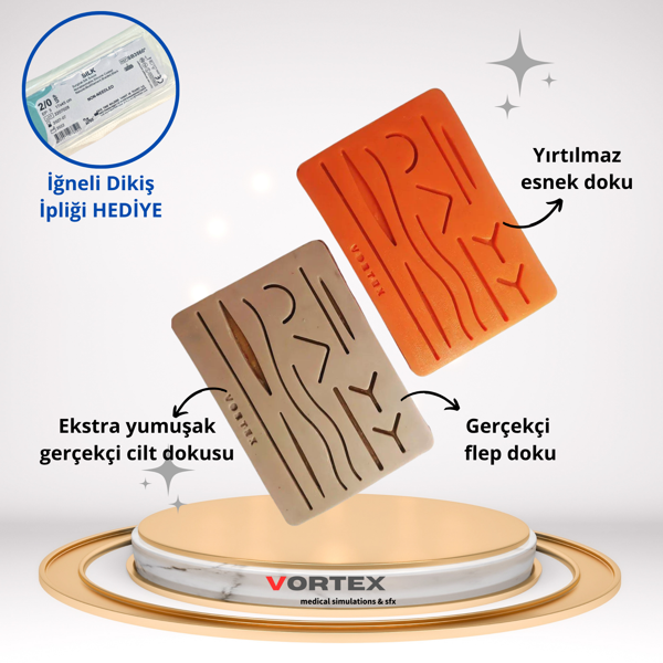 Vortex Medical Simulations Gelişmiş Gerçekçi Cerrahi Eğitim Dikiş Pedi - Image 1