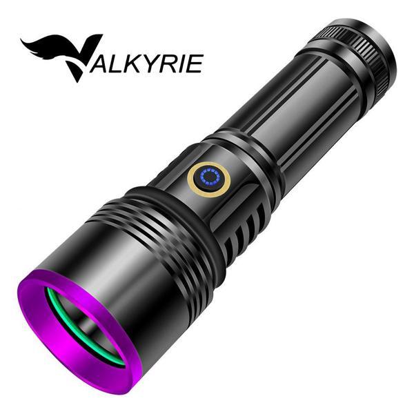 Valkyrie 365nm LED UV El Feneri 20W Güç | 3000mAh Şarjlı Alüminyum Gövde Profesyonel Kullanım - Image 1