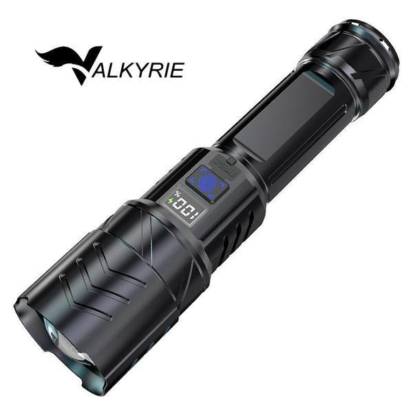 Valkyrie Şarjlı LED El Feneri 3 Mod Zoom Dijital Göstergeli Type-C Hızlı Şarj  - Image 1