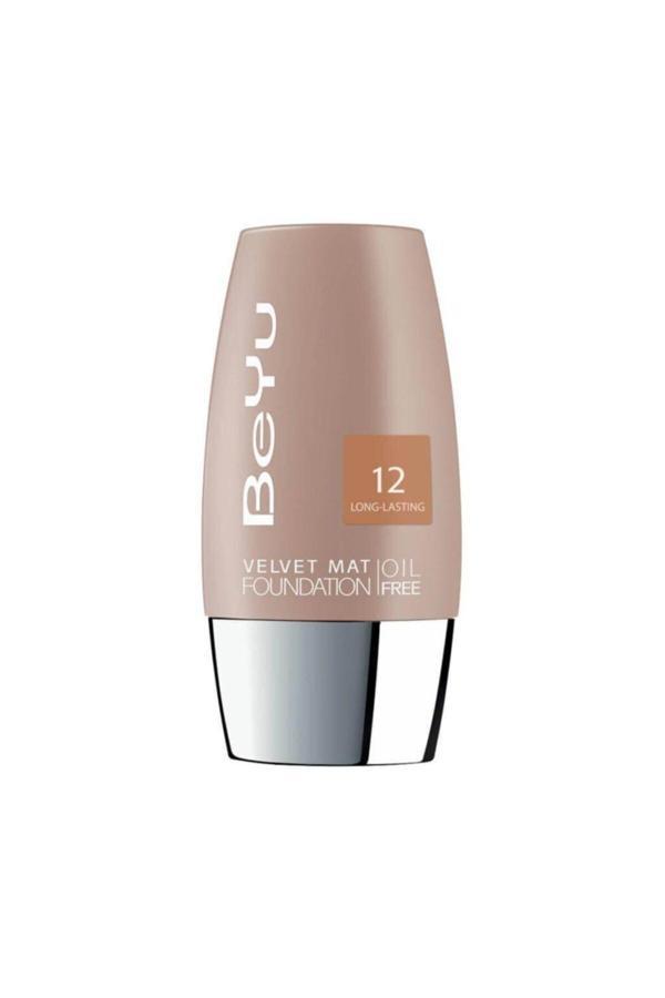 Beyu Velvet Yağsız Mat Fondöten 12 Honey Beige - Image 1