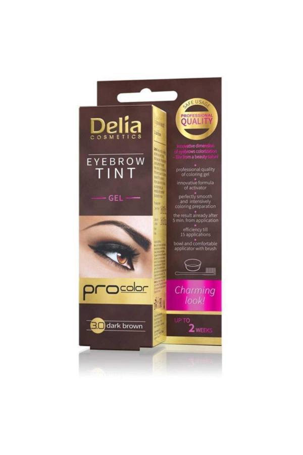 Delia Cosmetics Delia Eyebrow Tint Gel 3.0 Dark Brown - Image 1