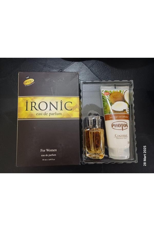 İronic Kadın Parfüm No-182 50Ml Shower Gel 200Ml - Image 1